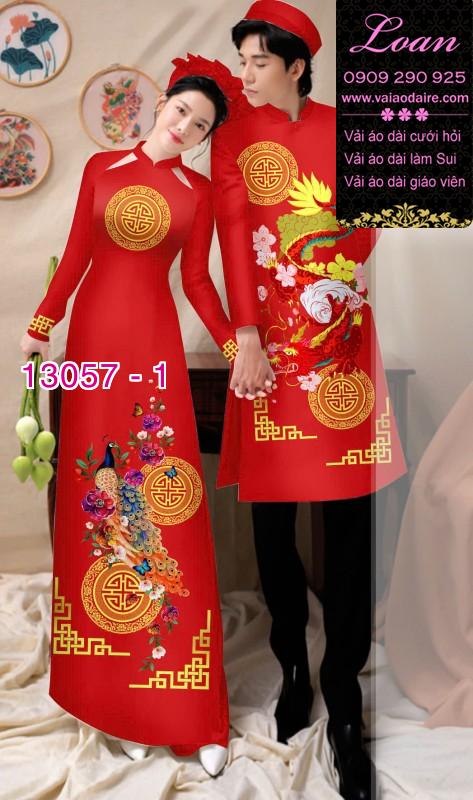 Vải áo dài cặp đôi nam - nữ
