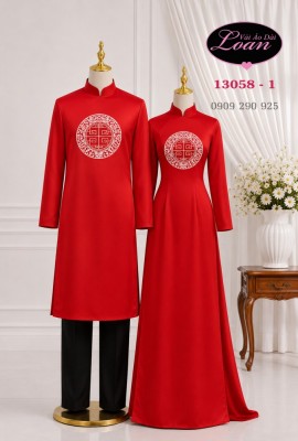 Vải áo dài cặp đôi nam - nữ-