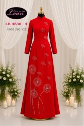 Vải áo dài kết hoa bồ công anh