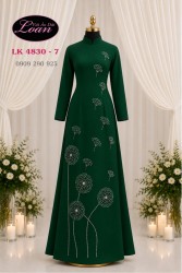 Vải áo dài kết hoa bồ công anh