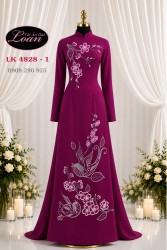 Vải áo dài kết chim và hoa
