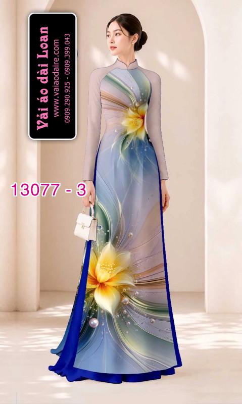Vải áo dài hoa ảo in 3D