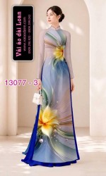 Vải áo dài hoa ảo in 3D