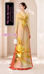 Vải áo dài hoa ảo in 3D