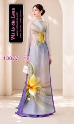 Vải áo dài hoa ảo in 3D