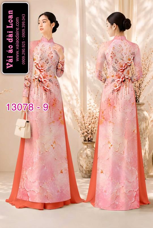 Vải áo dài hoa in 3D