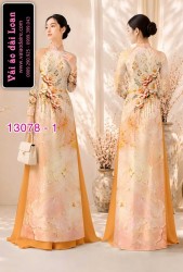 Vải áo dài hoa in 3D