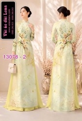 Vải áo dài hoa in 3D