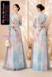 Vải áo dài hoa in 3D
