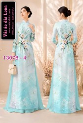Vải áo dài hoa in 3D