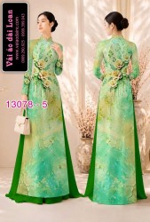 Vải áo dài hoa in 3D