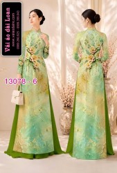 Vải áo dài hoa in 3D