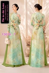 Vải áo dài hoa in 3D