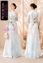 Vải áo dài hoa in 3D