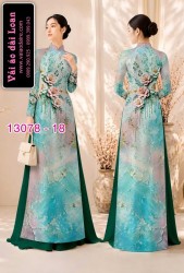 Vải áo dài hoa in 3D