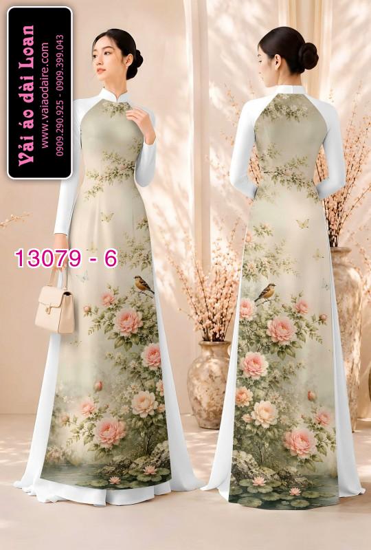 Vải áo dài hoa in 3D