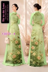 Vải áo dài hoa in 3D