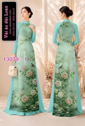 Vải áo dài hoa in 3D
