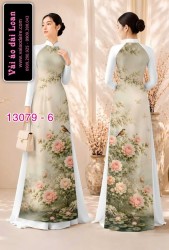 Vải áo dài hoa in 3D