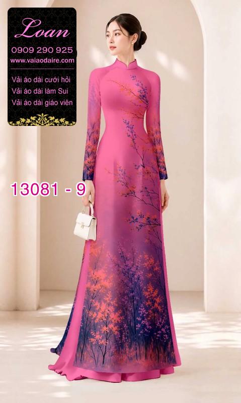 Vải áo dài phong cảnh in 3D