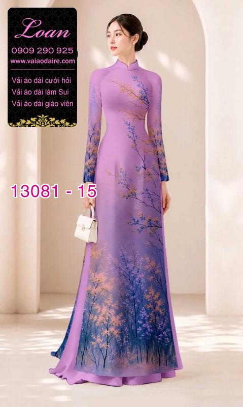 Vải áo dài phong cảnh in 3D