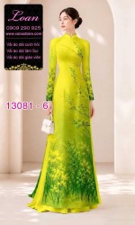Vải áo dài phong cảnh in 3D