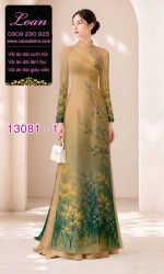 Vải áo dài phong cảnh in 3D