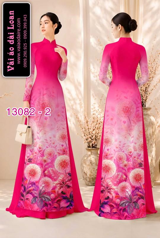 Vải áo dài hoa bồ công anh in 3D