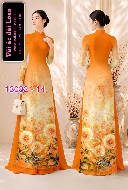 Vải áo dài hoa bồ công anh in 3D