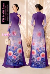 Vải áo dài hoa bồ công anh in 3D