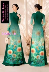 Vải áo dài hoa bồ công anh in 3D