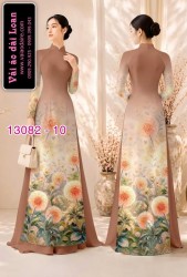 Vải áo dài hoa bồ công anh in 3D