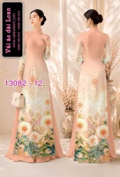 Vải áo dài hoa bồ công anh in 3D