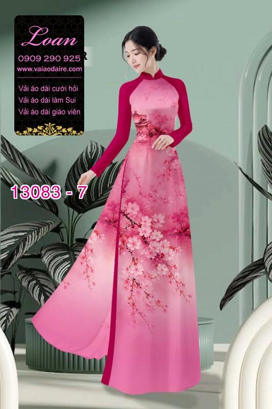 Vải áo dài phong cảnh in 3D