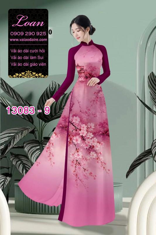 Vải áo dài phong cảnh in 3D