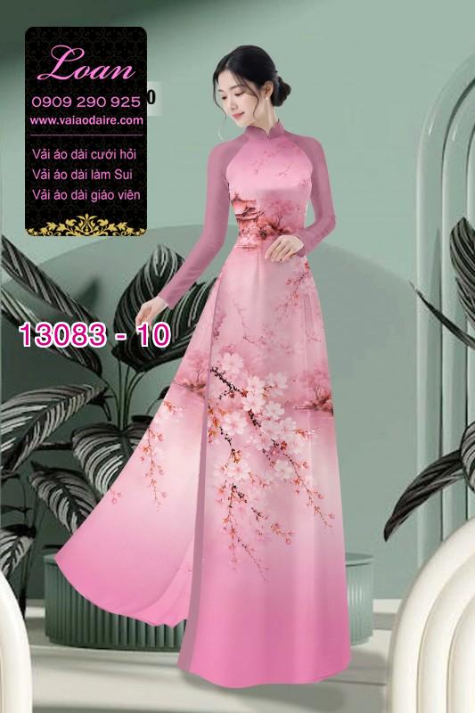 Vải áo dài phong cảnh in 3D
