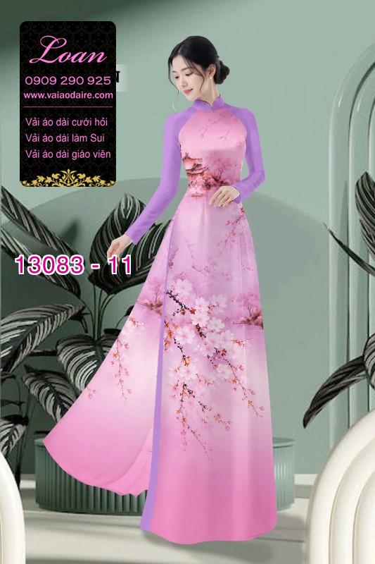Vải áo dài phong cảnh in 3D