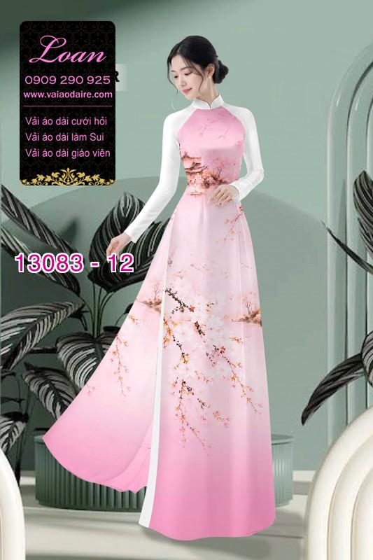 Vải áo dài phong cảnh in 3D