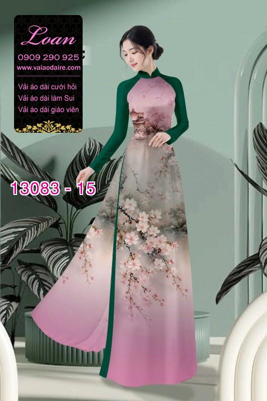 Vải áo dài phong cảnh in 3D