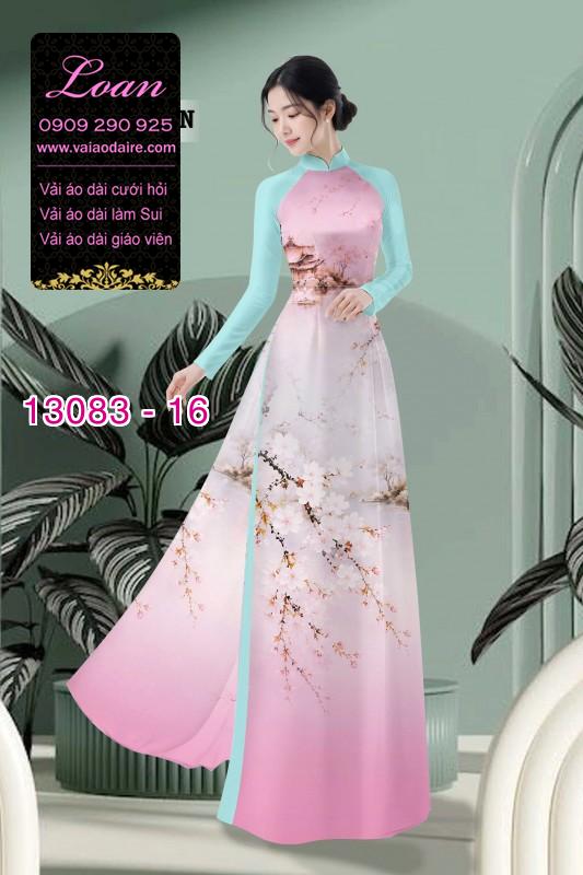 Vải áo dài phong cảnh in 3D