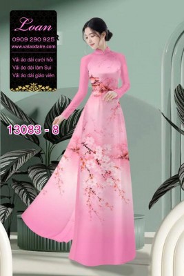 Vải áo dài phong cảnh in 3D-13083