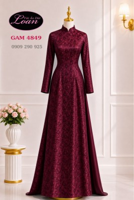 Vải áo dài gấm hoa đều-GT 13091