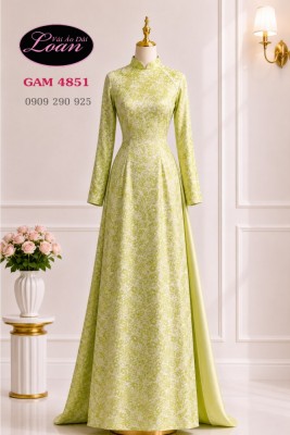 Vải áo dài gấm hoa đều-GT 13093