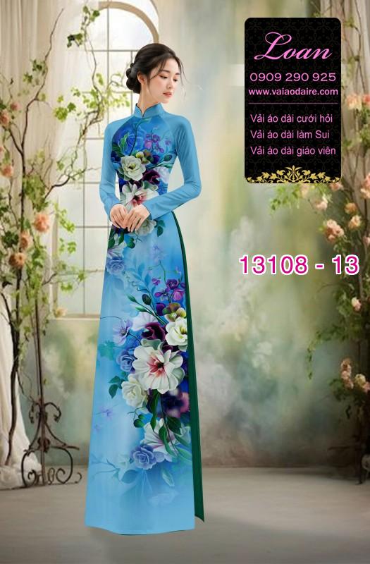 Vải áo dài hoa in 3D