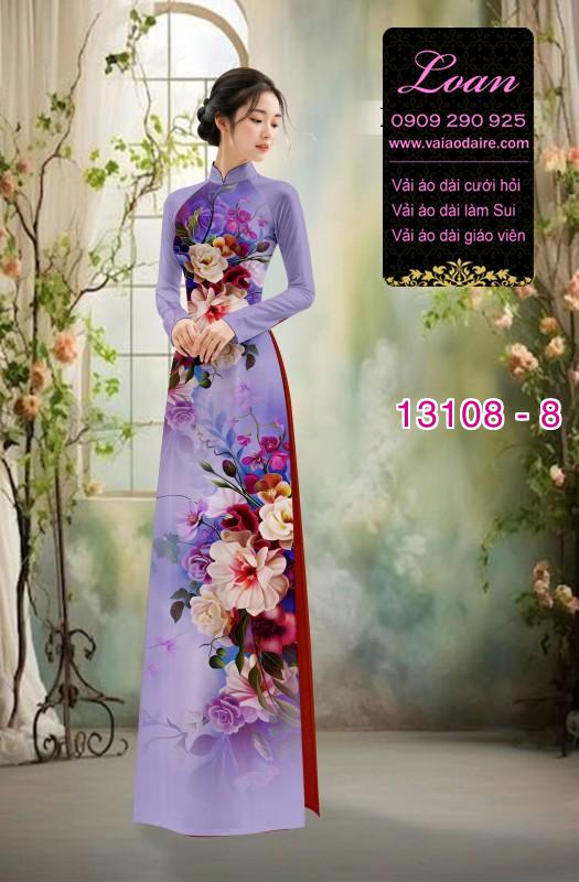Vải áo dài hoa in 3D