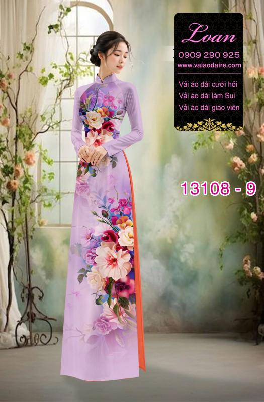 Vải áo dài hoa in 3D