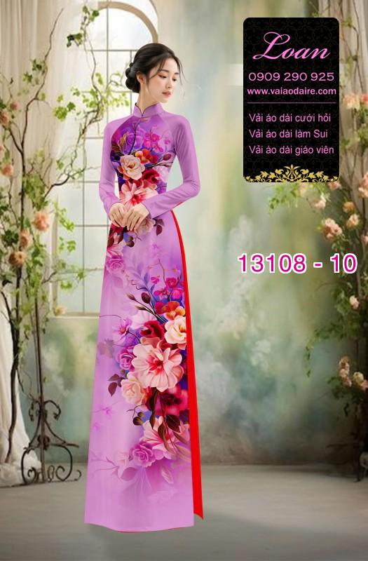 Vải áo dài hoa in 3D