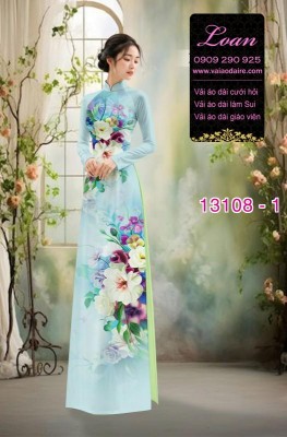 Vải áo dài hoa in 3D-DT 13108