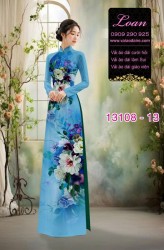 Vải áo dài hoa in 3D
