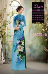 Vải áo dài hoa in 3D